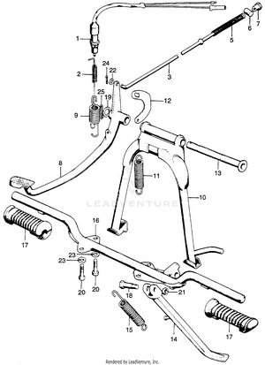 Cb100 Main Stand + Step Bar K2 Schematic
