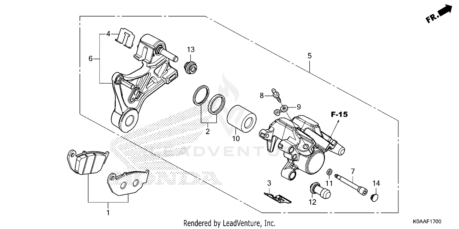 REAR BRAKE CALIPER