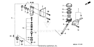 Rear Brake Master        Cylinder Schematic