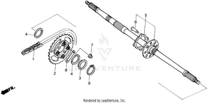 Rear Wheel Axle Schematic