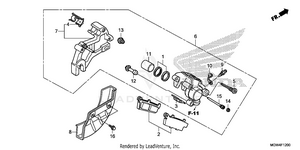 Rear Brake Caliper Schematic