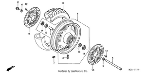 Front Wheel (vtx1800c) Schematic