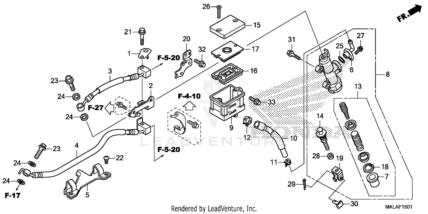 REAR BRAKE MASTER        CYLINDER (2)