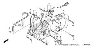 Left Crankcase Cover Schematic