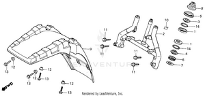 Front Fender + Steering Stem Schematic