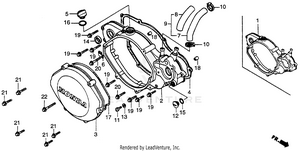 Right Crankcase Cover 87-89 Schematic