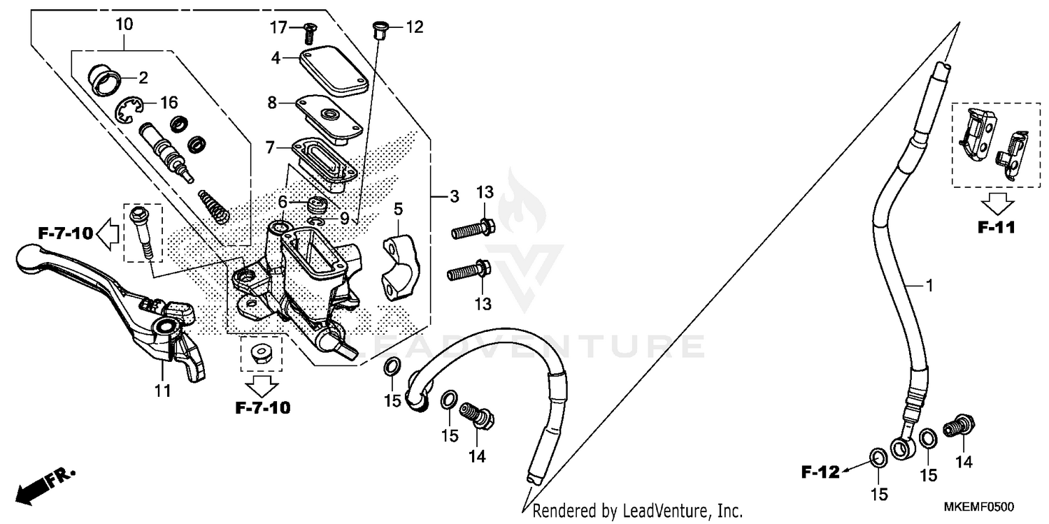 FRONT BRAKE MASTER       CYLINDER