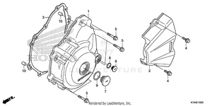 Left Crankcase Cover Schematic