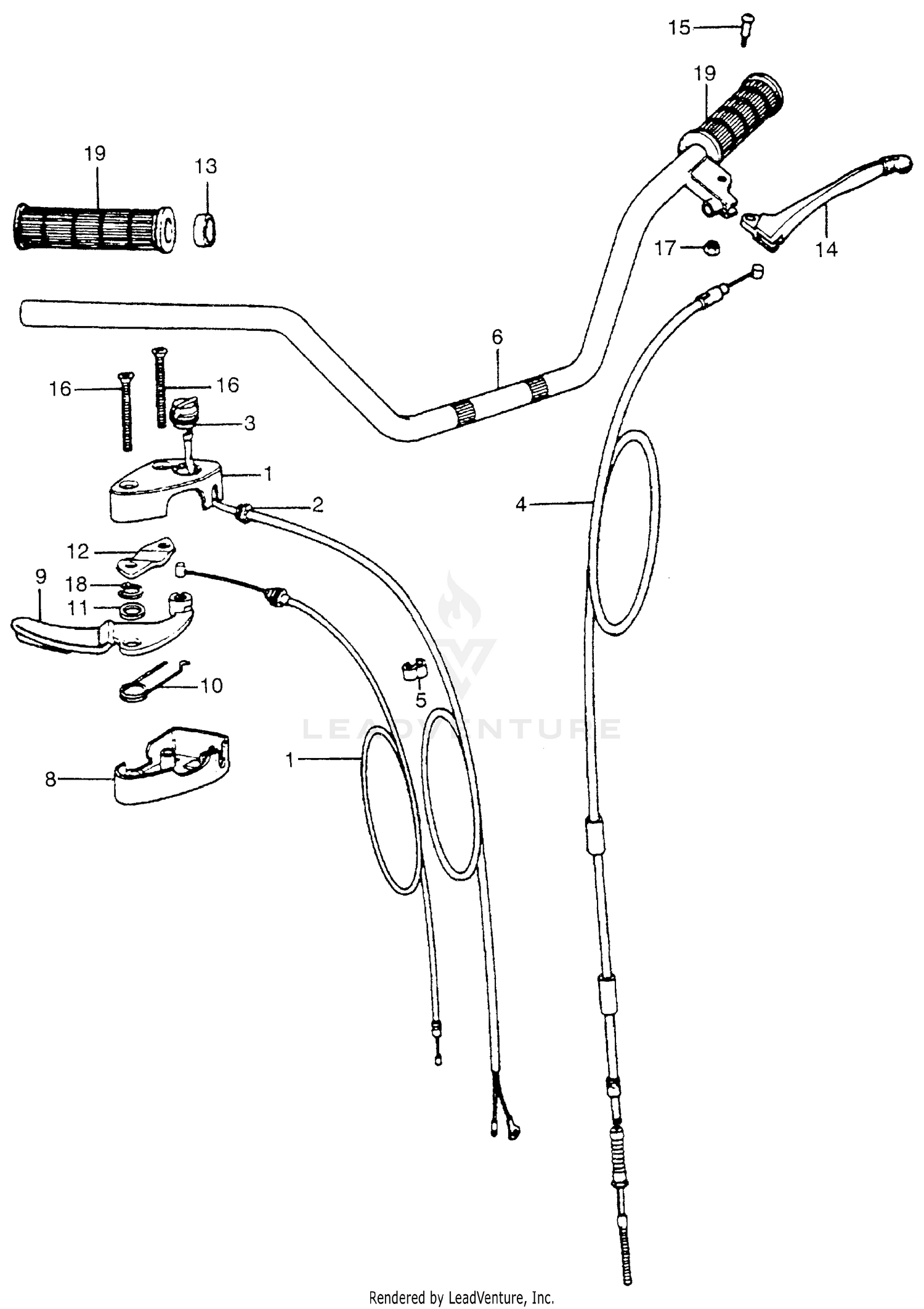 HANDLEBAR@THROTTLE LEVER