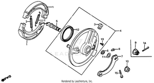 Front Brake Panel 80-82 Schematic