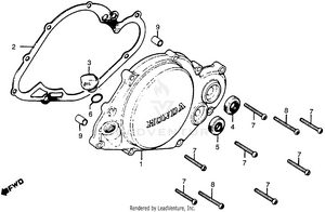 Left Crankcase Cover Schematic