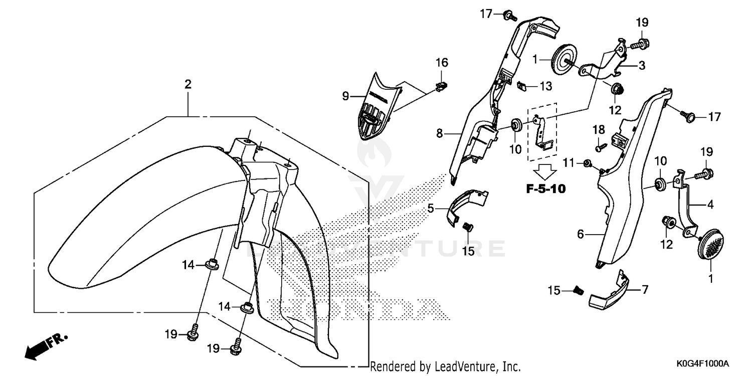 FRONT FENDER@FRONT FORK  COVER