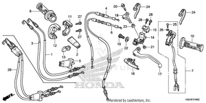Handle Lever + Switch + Cable Schematic