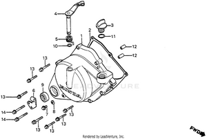 Right Crankcase Cover 80-81 Schematic