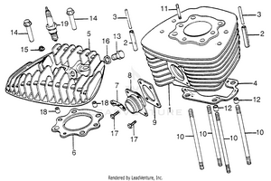 Cylinder + Cylinder Head Schematic