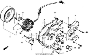 Left Crankcase Cover Schematic