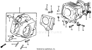 Cylinder + Cylinder Head Schematic