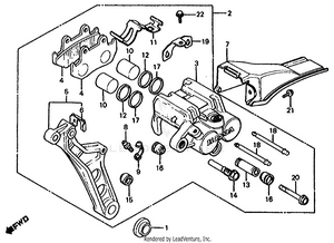 Rear Brake Caliper Schematic