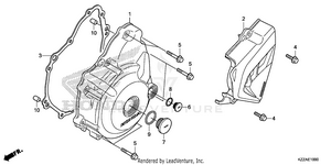 Left Crankcase Cover Schematic
