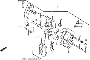 Front Brake Caliper (1) Schematic