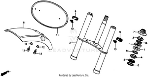 Front Fork 86-87 Schematic