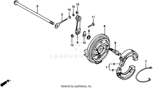 Rear Brake Panel Schematic