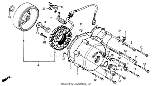 Left Crankcase Cover Schematic
