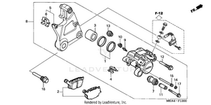 Rear Brake Caliper Schematic