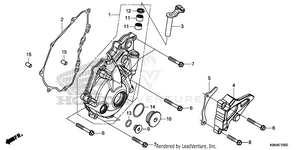 Left Crankcase Cover Schematic