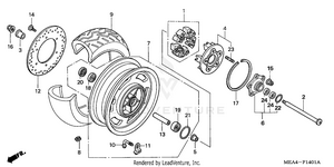 Rear Wheel (vtx1300r) Schematic