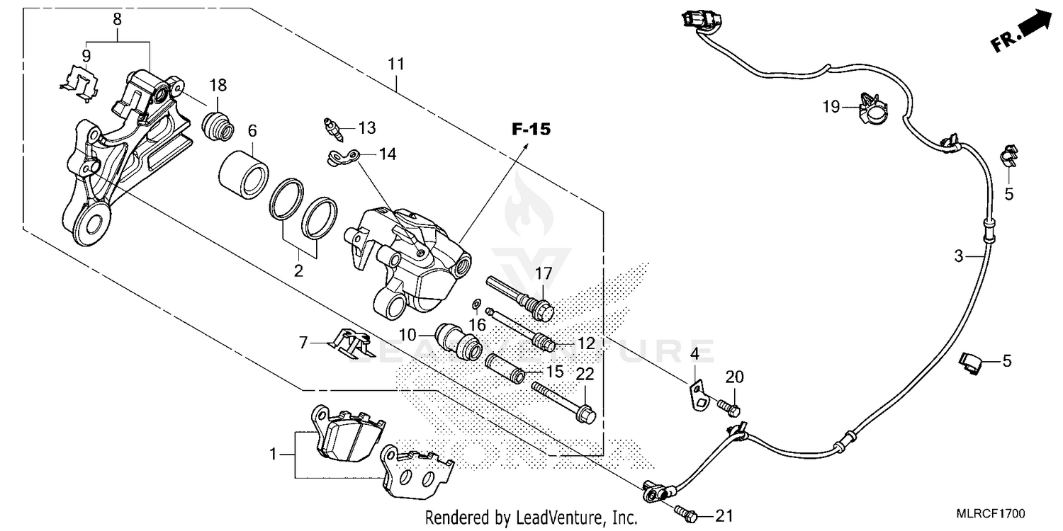 REAR BRAKE CALIPER