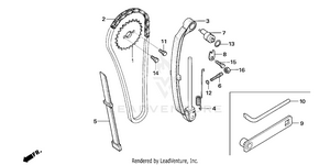 Cam Chain + Tensioner Schematic