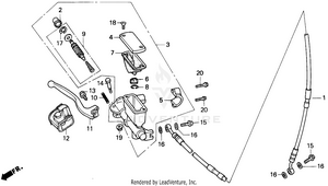 Fr. Brake Master Cyl. 92-96 Schematic