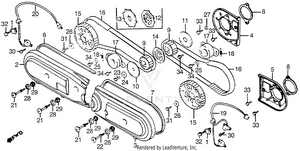 Front Cover + Timing Belt Timing Belt Schematic