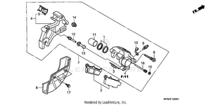 Rear Brake Caliper Schematic