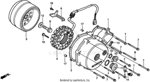 Left Crankcase Cover Schematic