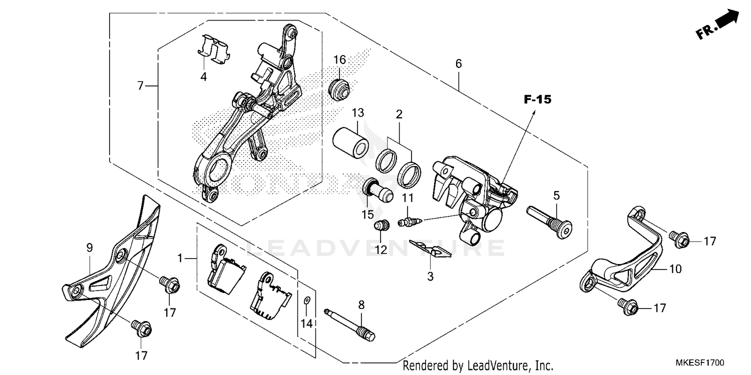REAR BRAKE CALIPER