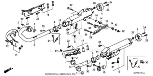 Exhaust Muffler (vtx1800n) Schematic