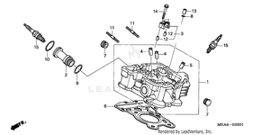 Cylinder Head (rr.) Schematic