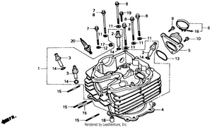 Cylinder Head 88-92 Schematic