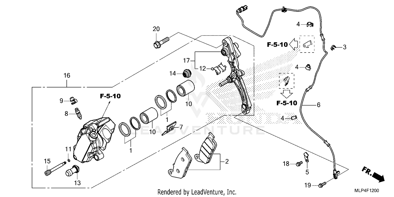 FRONT BRAKE CALIPER      (CL500A'23/'24)