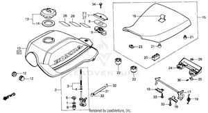 Fuel Tank + Seat Schematic