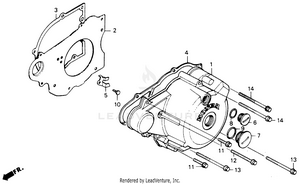 Left Crankcase Cover Schematic