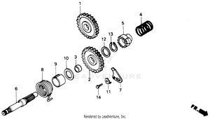 Kick Starter Spindle Schematic