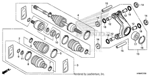 Rear Knuckle@rear Drive  Shaft Schematic
