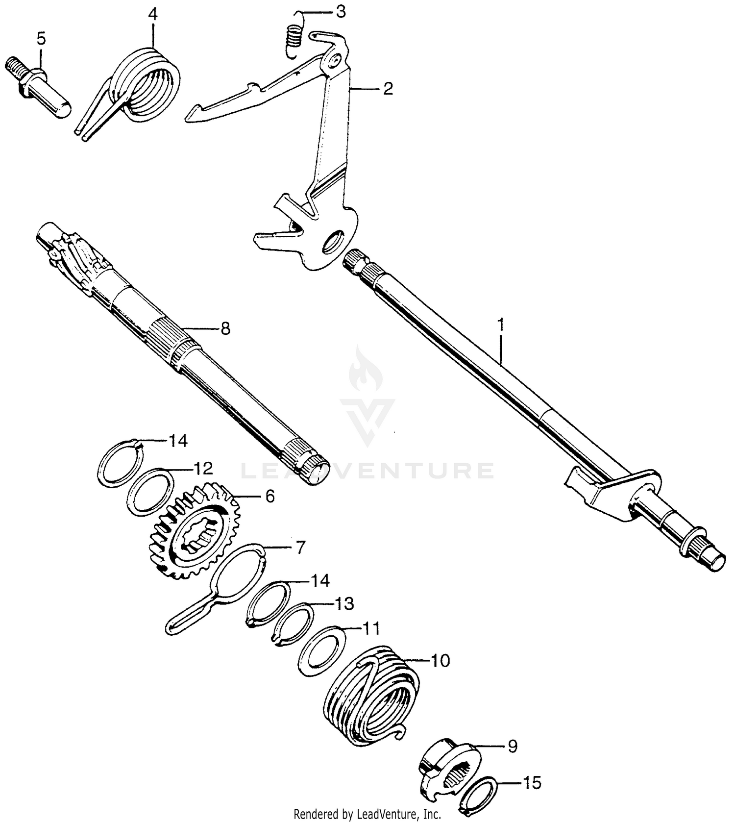 GEARSHIFT SPINDLE