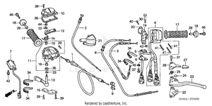 Handle Levers@switches   @cables (trx450fe) Schematic