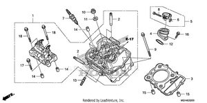 Front Cylinder Head Schematic