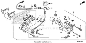 Rear Brake Caliper       (cbr600ra) Schematic