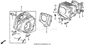 Cylinder Head + Cylinder Schematic